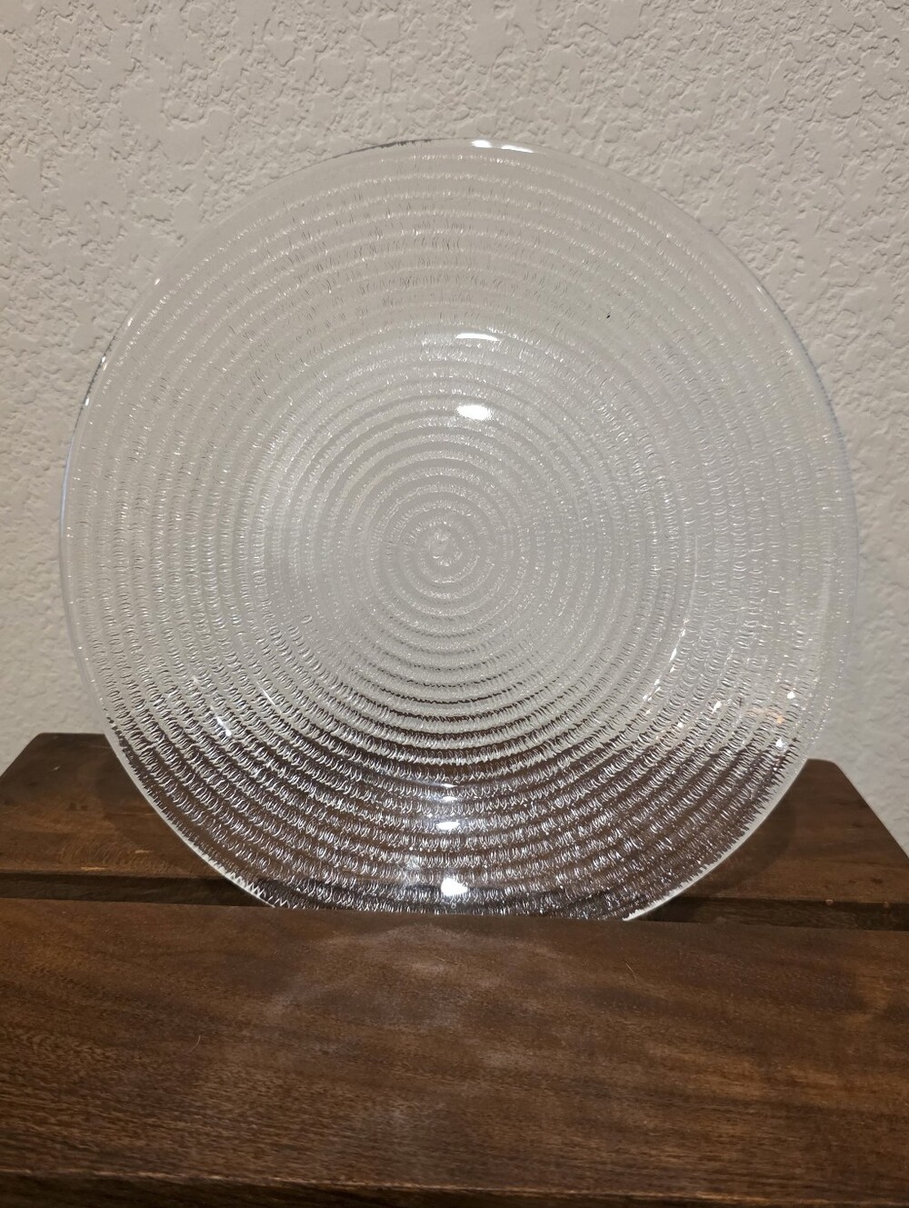 Textured Clear Glass Platter